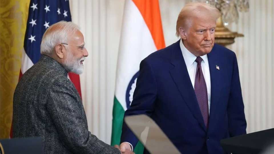 যুক্তরাষ্ট্রের প্রেসিডেন্ট ডোনাল্ড ট্রাম্প ও ভারতের প্রধানমন্ত্রী নরেন্দ্র মোদী।